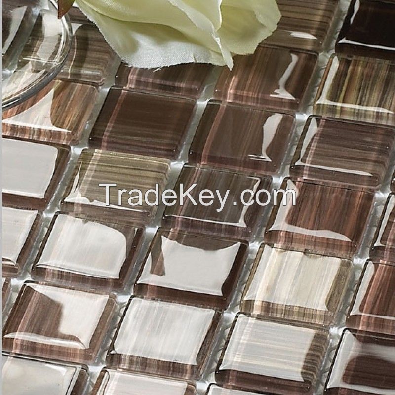 Hand Painted Glass Mosaic Tile