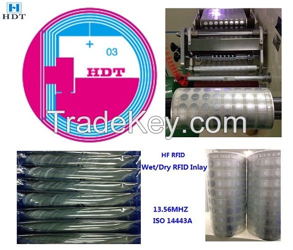 Diameter25mm RFID HF Wet&amp;Dry Inlay (HDT)