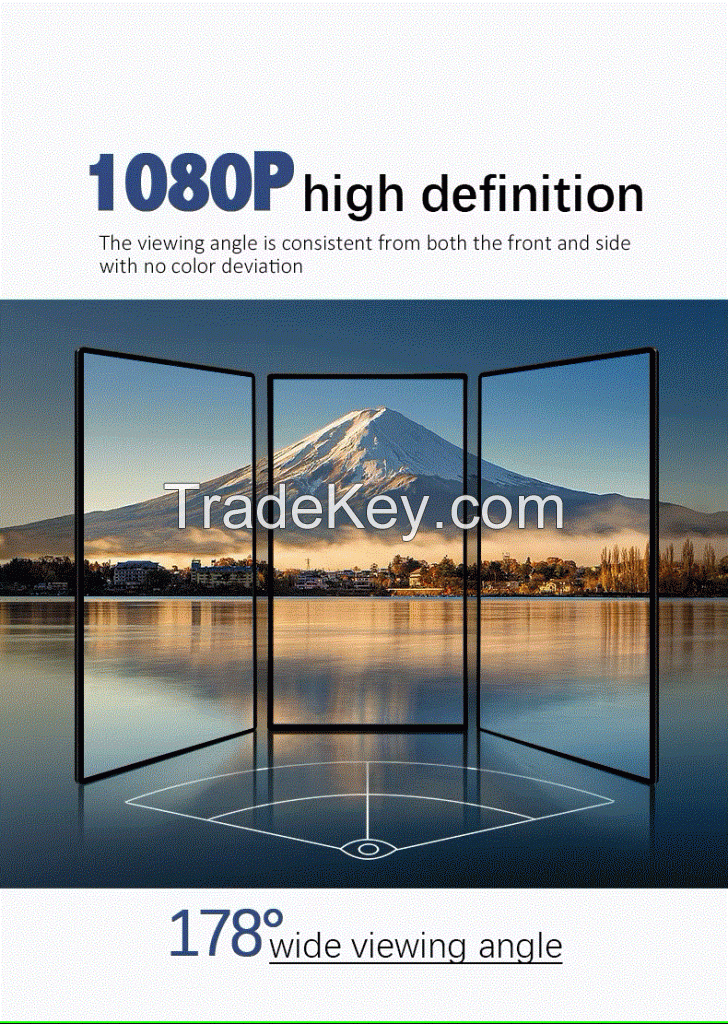 Factory Hot Sale 50 55 65 Inch Indoor Android Advertising Player Wall Mounted Advertising Machine LCD Digital Signage Screen
