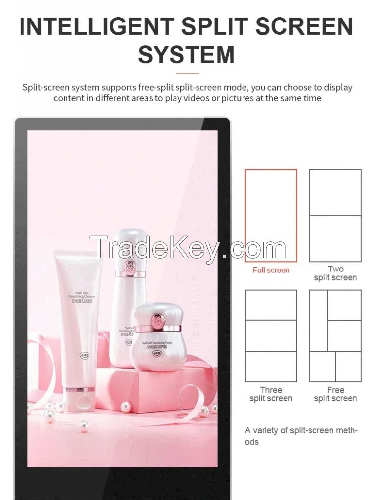 Advertising Player 4K LCD Floor Standing Digital Signage Display 43 49 50 55 65 Inch Touch Screen Digital Signage and Displays