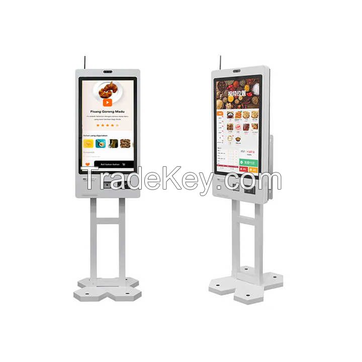 Floor Standing/Desktop Payment Kiosks Touch Screen Self Ordering Kiosk Self Service Payment Kiosk With QR Scanner and Printer