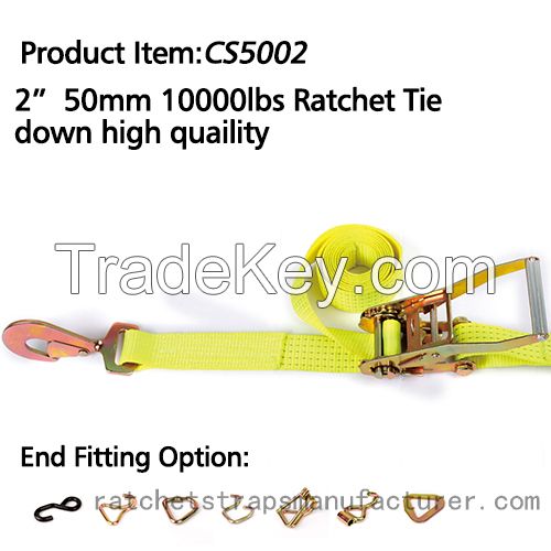 CS5002 2â€ 50mm 10000lbs Ratchet Tie down high quaility