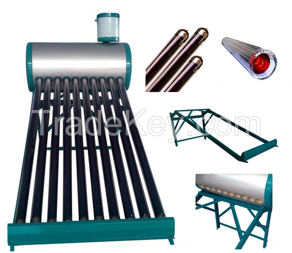 Evacuated tubes solar collector, solar energy solar water heater