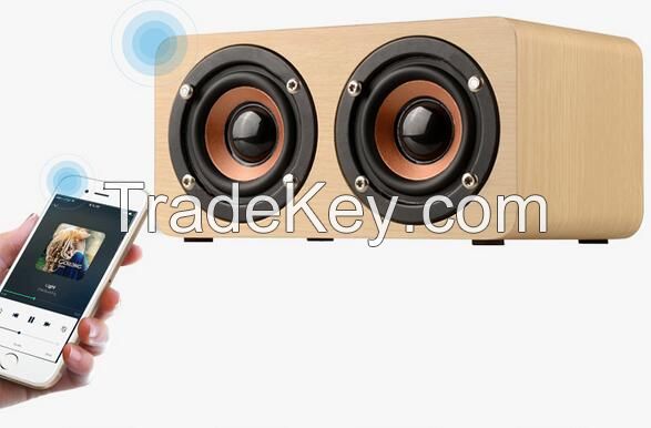 w5 wood portable wireless bluetooth speaker