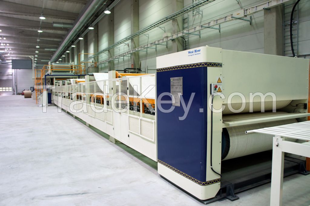 fully automatic 5 layer corrugated cardboard production line