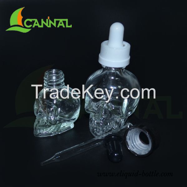 Ecannal electronic cigarette essential oil 15ml 30ml skull glass bottles