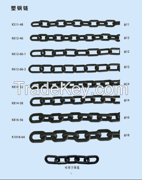 Round steel link chain
