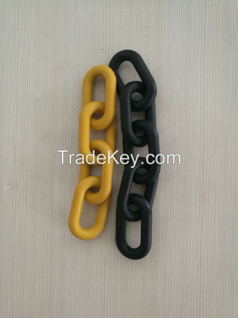 Plastic coated safety link chain