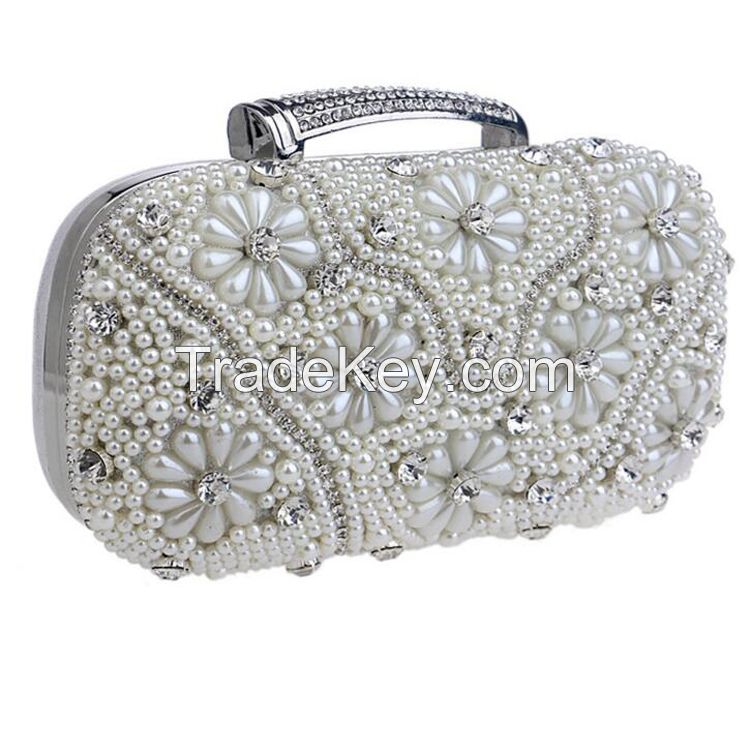 New Design Fashion & Elegant Evening Bag With Pearls & Diamonds