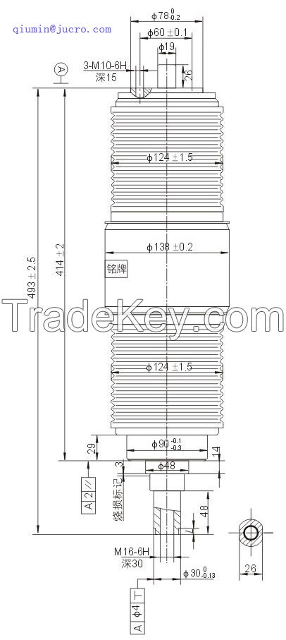 TD 40.5 kv 1600A 25KA (JUC632) vacuum interrupter for VCB