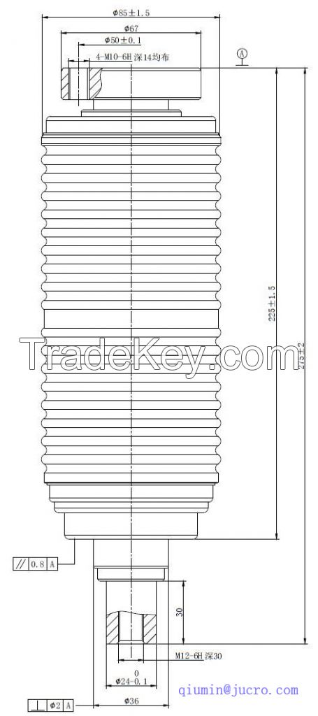 TD 12KV 1250A 25KA JUC613 vacuum interrupter for VCB