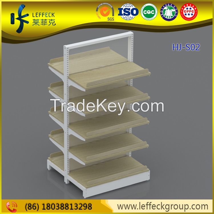 Customized size metal supermarket shelves for grocery display