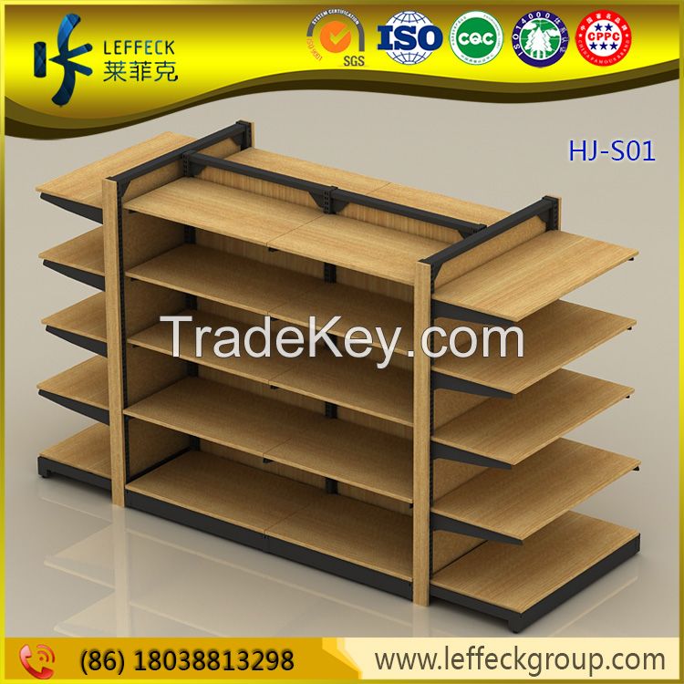 Customized size metal supermarket shelves for grocery display