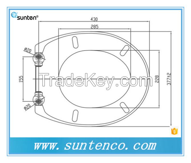 Xiamen Disposable Round Toilet Seat , Soft Closing Round Toilet Seat