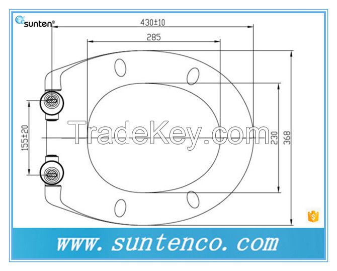 Custom Designed Slow Close Duroplast Oval Toilet Seat Covers