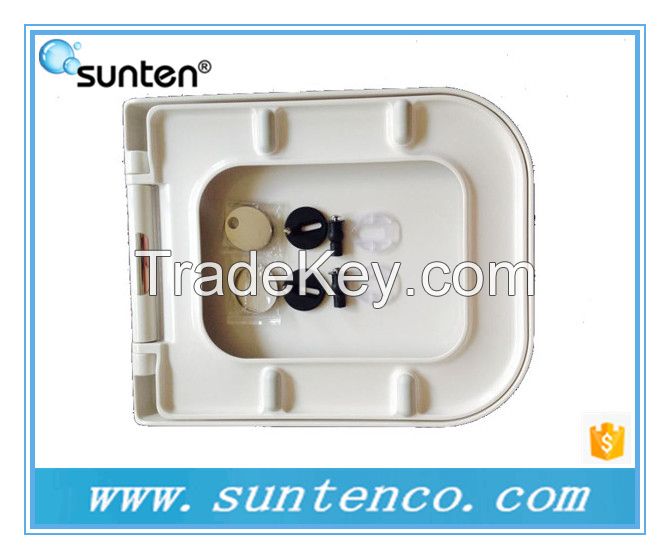 Xiamen White Soft Close Quick Release Square Toilet Seat With Scale