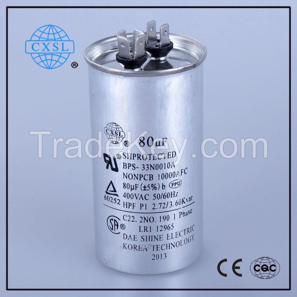 Aluminum AC Dual Run Capacitor CBB65