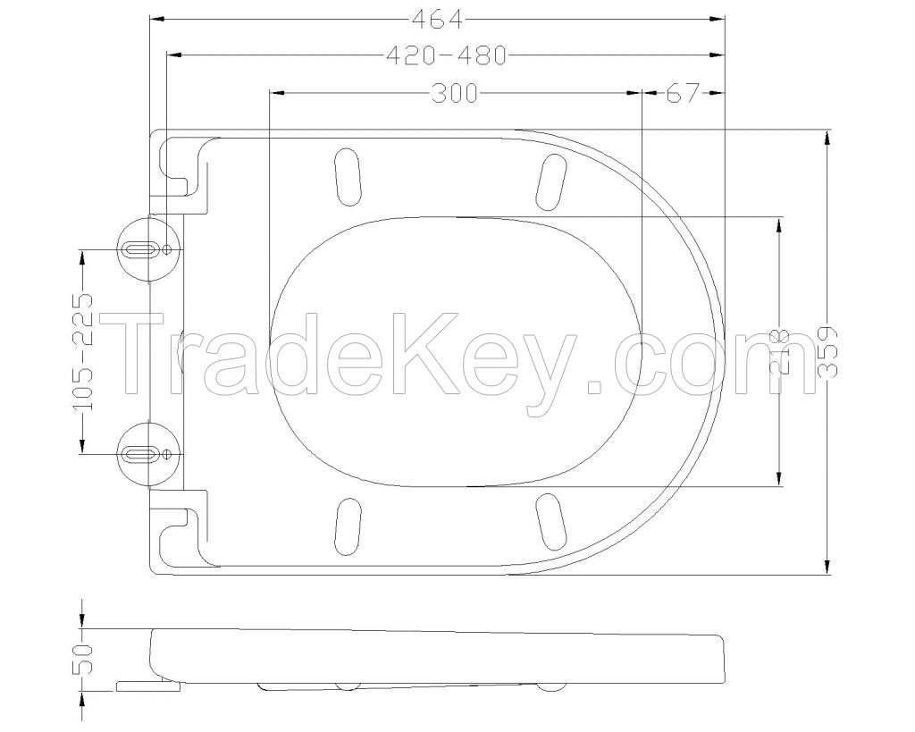 Duroplast Standard D shape toilet seat