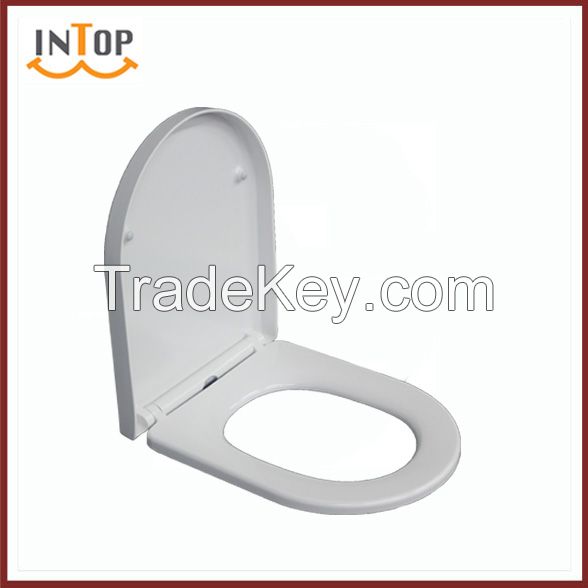 Soft close Urea toilet seat based on Mini D shape design