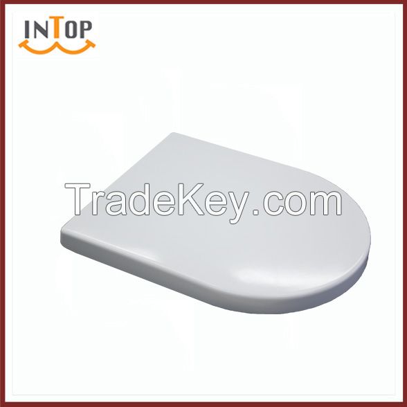 Soft close Urea toilet seat based on Mini D shape design