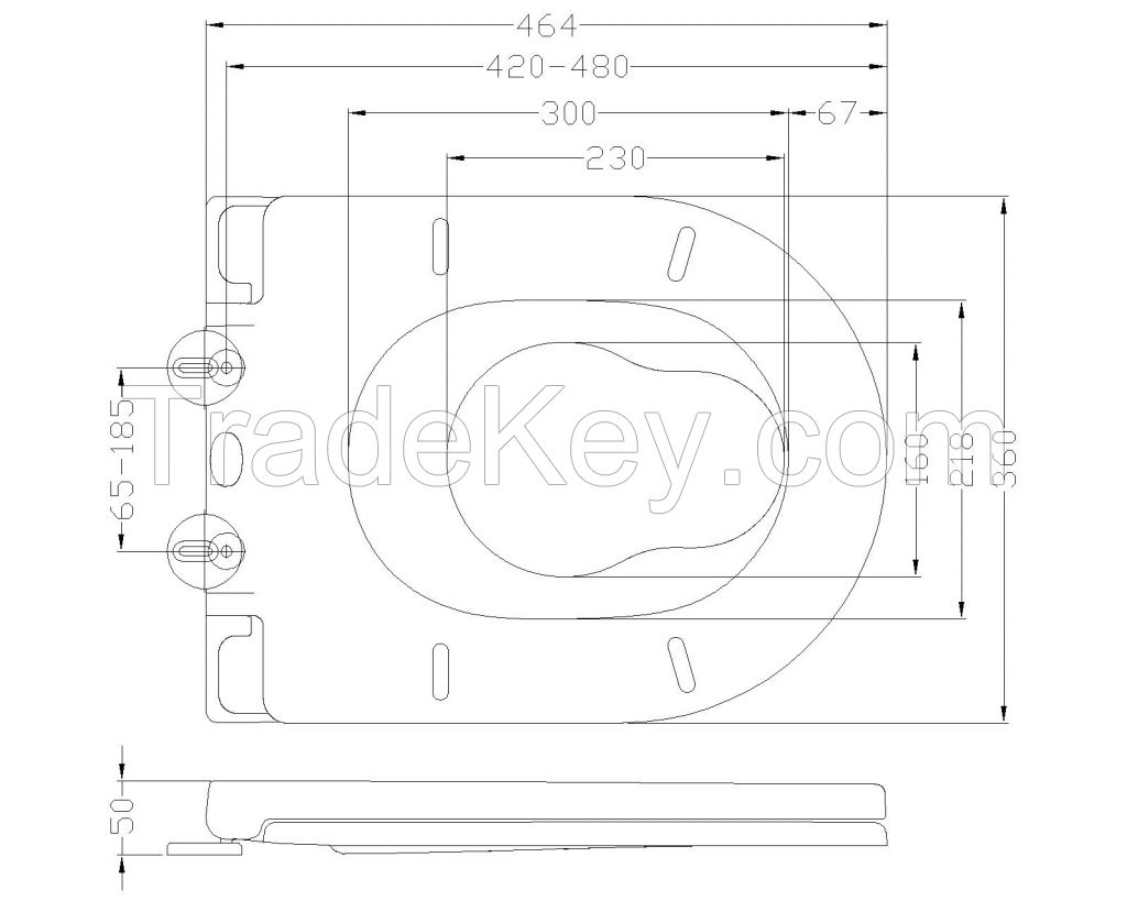 Family baby toilet seat based on Standard D shape 