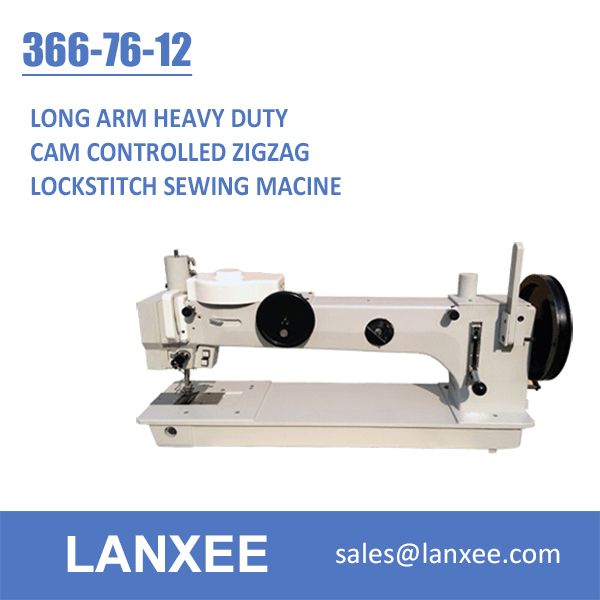 Lanxee 366-76-12 Industrial Long Arm Cam Control Zigzag Sewing Ma