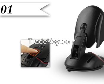 Universal mouse like one touch mobile phone car holder