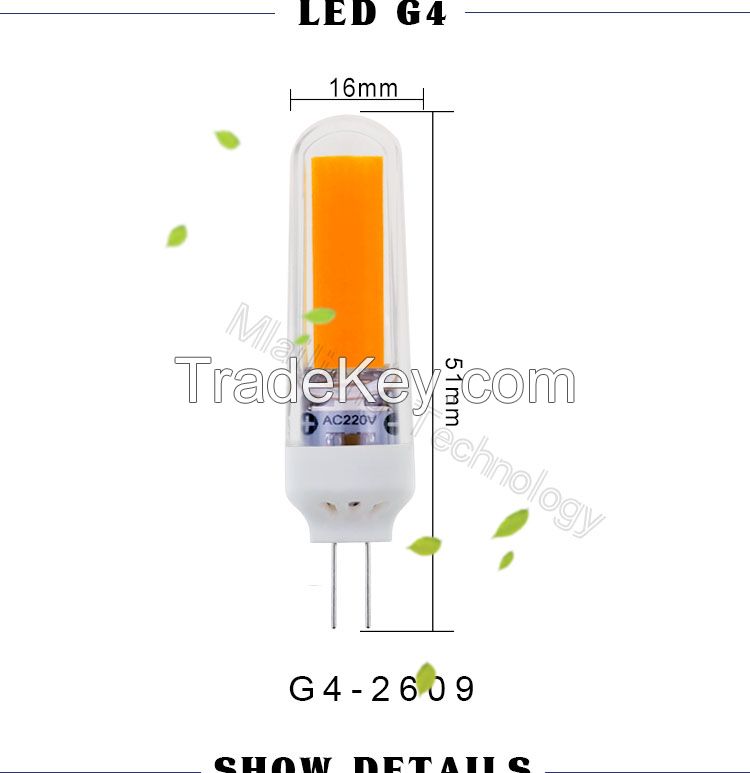 New design 3W 230v IC driver dimmable G4 led