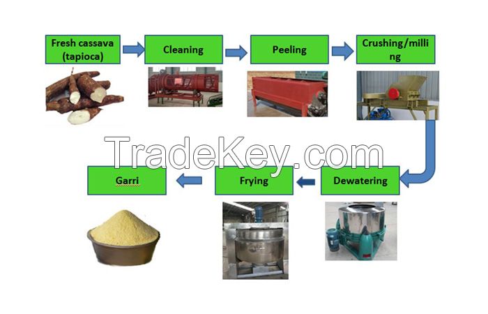 Garri processing equipment plant