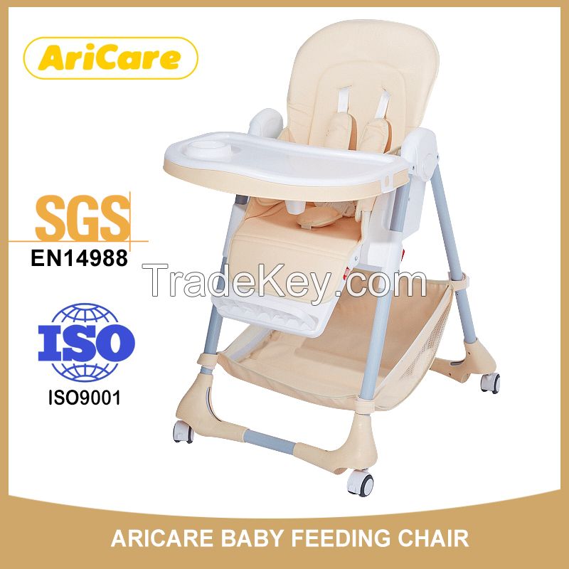 Adjustable Baby Folding High Chair with EN14988