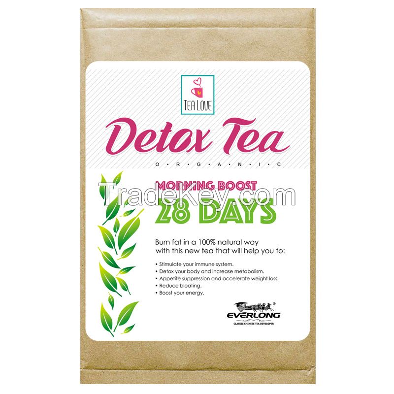 100% Organic Herbal Detox Tea Slimming Tea Weight Loss Tea (morning boost tea 28 day)