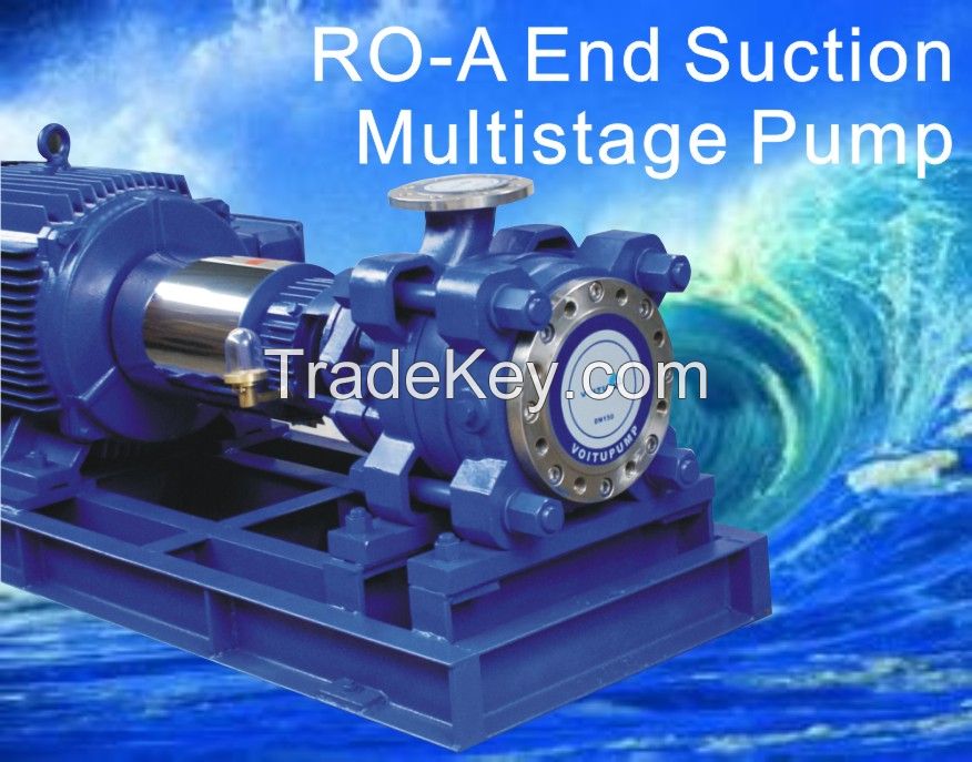 End suction multiplestage centrifugal pump