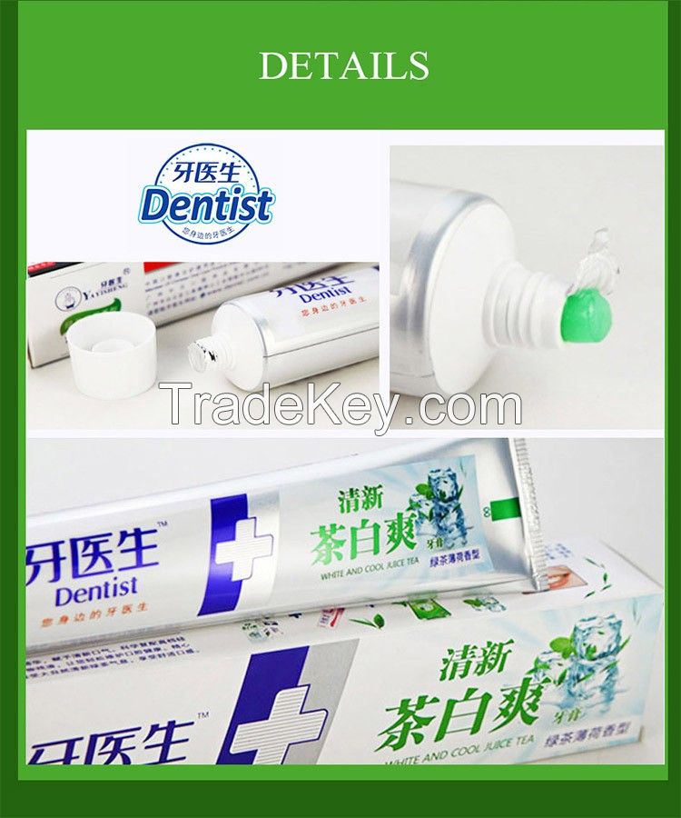 168g Whitening and Green tea mint toothpaste