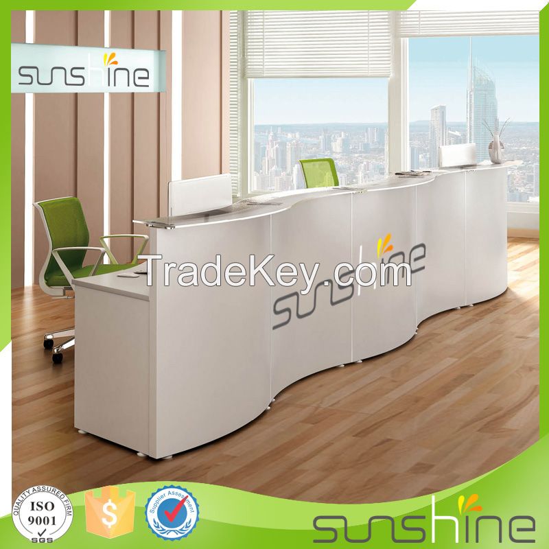 High Quality Modern white color reception desk YS-RCT02