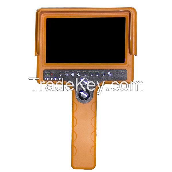 Professional handheld color sewer and drain camera equipment with self leveling camera