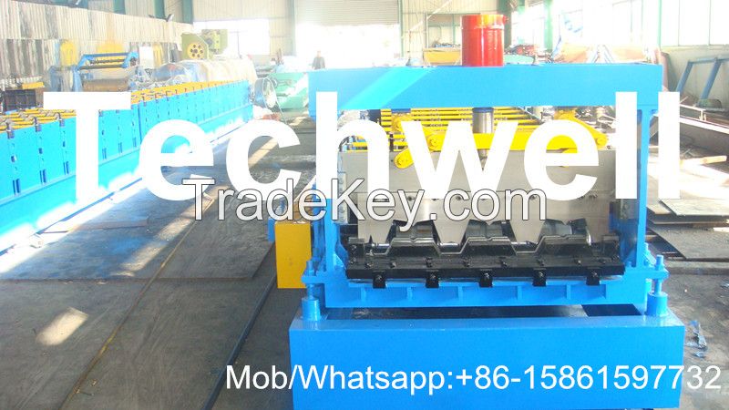 Welding Wall Plate Machine Frame Structural Metal Deck Forming Machine With Chain Transmission