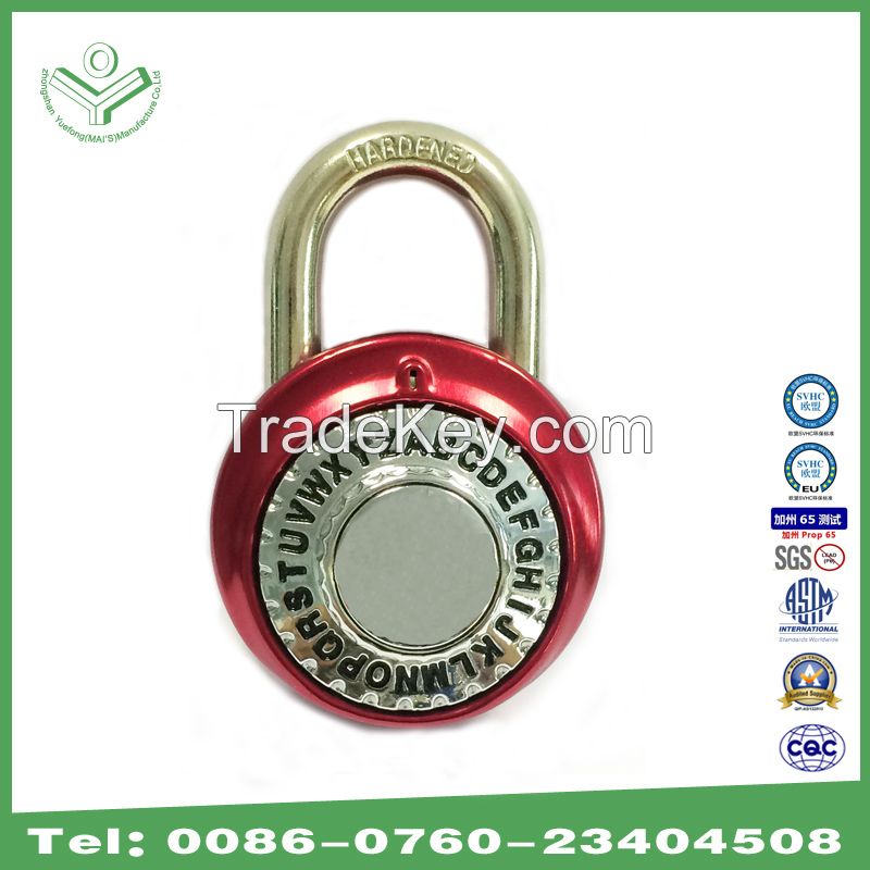 48mm Aluminum Anodizing Word- Open Combination Lock (1601)