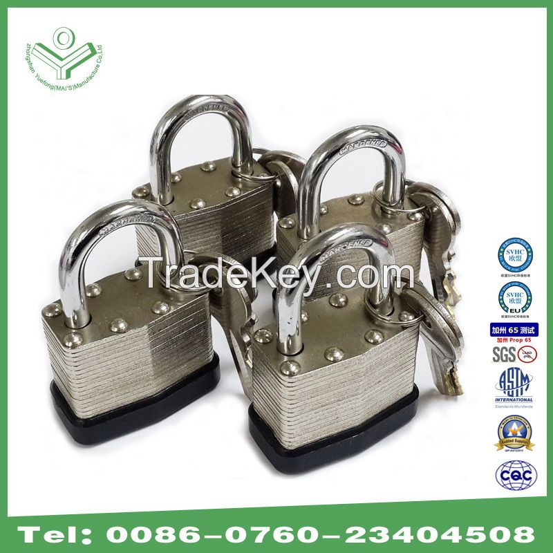 30mm Wide Laminated Steel Padlock with Nickel Plating (730N)