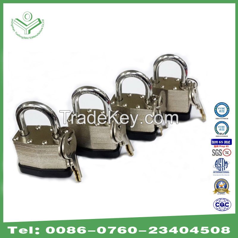 30mm Wide Laminated Steel Padlock with Nickel Plating (730N)