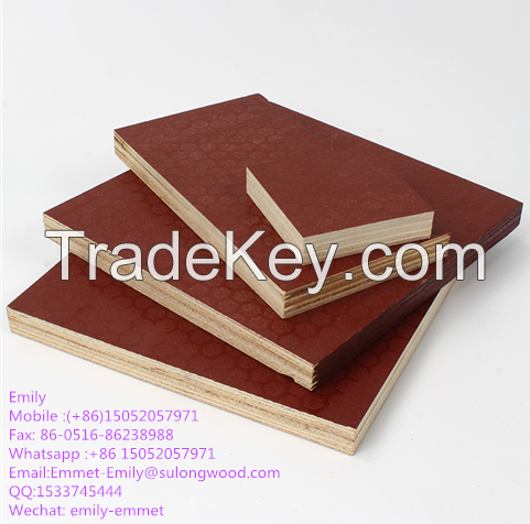 anti-skid red or black film faced plywood 18mm