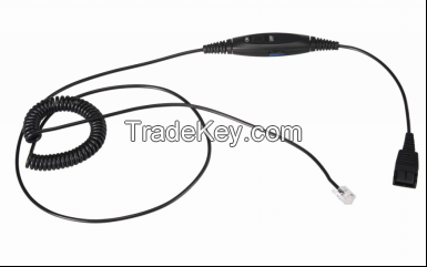 M001P/M001G Ubeida Quick Disconnect (QD) to Modular Coiled Cord with Volume Cotroller