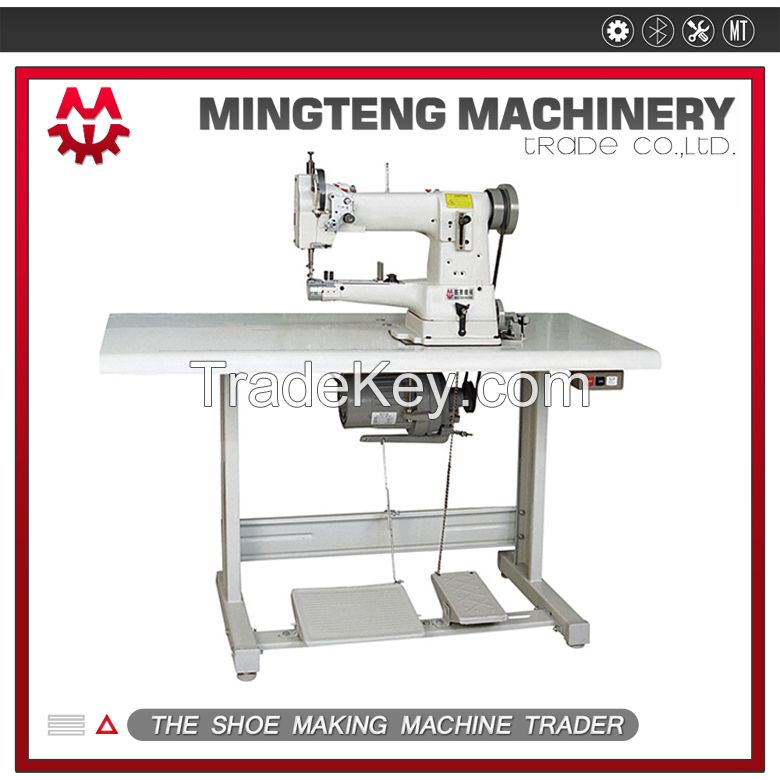 Singel/double needle sewing machine for leather