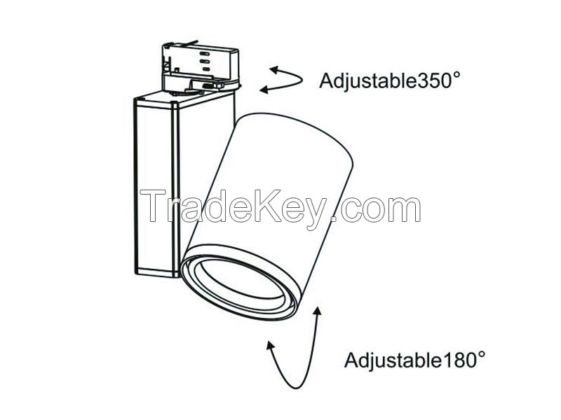 50W CREE COB led track light for commercial