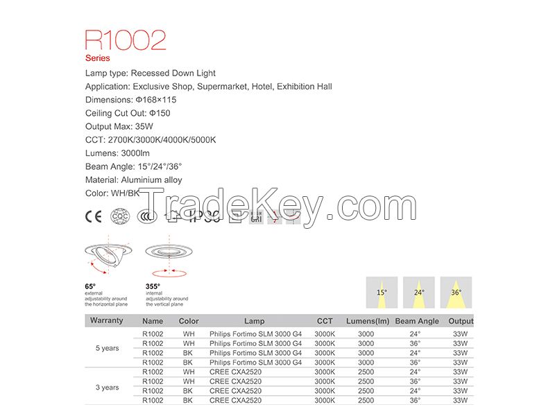 LED Downlight for Shop and Hotel