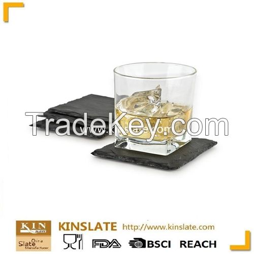 Natural Edge rectangular Square Slate Coaster