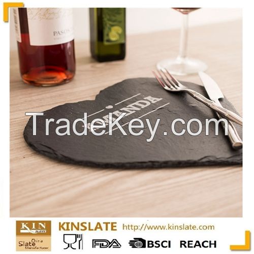 Rectangular shape slate stone cheese plates slate tableware