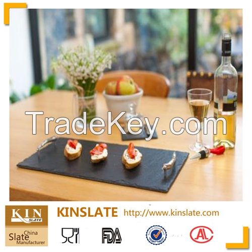 Rectangular shape slate stone cheese plates slate tableware