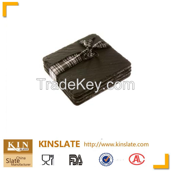 Natural Edge rectangular Square Slate Coaster 