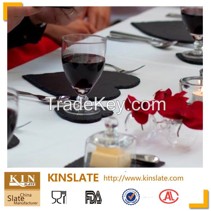 Natural Edge rectangular Square Slate Coaster 