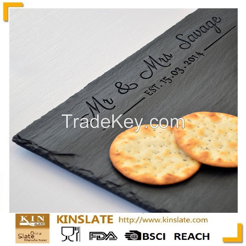 Factory Direct Price Natural Round slate  plate with  competitive  price